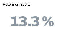 Return on Equity 13.3 %